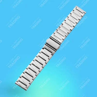 22mm Stainless Steel Premium Watch Band Modern Ladder Style Metal Strap with Folding Buckle for Smart and Analog Watches